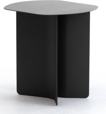 Leyform Beistelltisch aus lackiertem Stahl in Schwarz, B: 79,3 cm, T: 59,0 cm, H: 30,0 cm - Bild 1