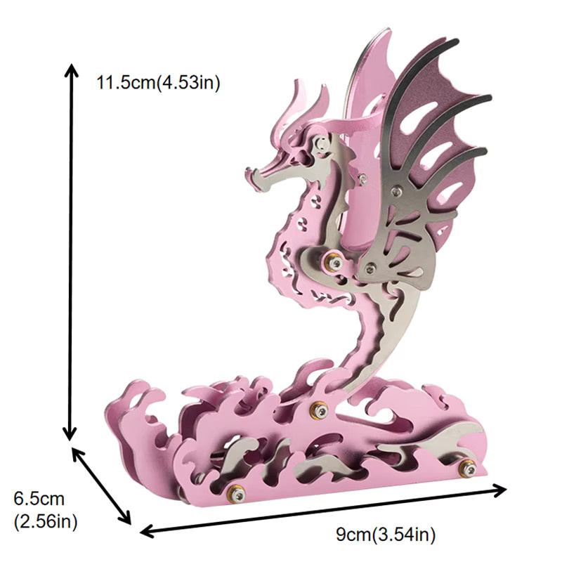 MOKR Seepferdchen, 3D Metallpuzzle, Meerestiere - Bild 1