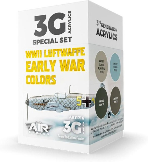 AK Interactive WWII Luftwaffe Early War Colors Set, Bunt / Mehrfarbig - Bild 1