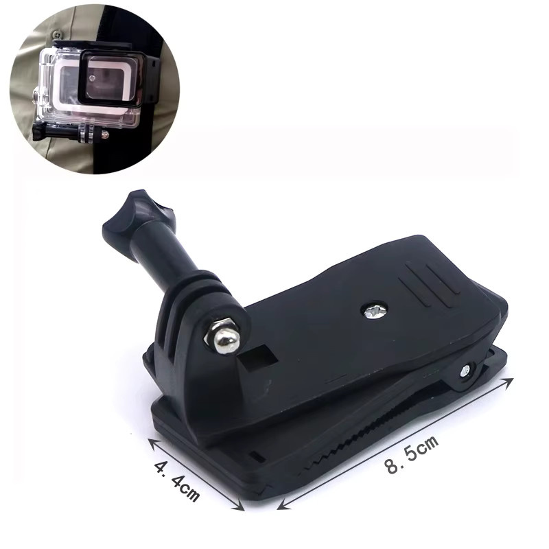 SZKOSTON Rucksack Strap Clip Halterung für GoPro, Insta360 und DJI Action in Schwarz - Bild 3