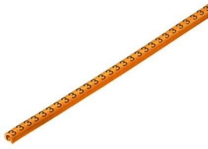 Weidmüller Kennzeichnungsring CLI C 02-3 OR/SW 3 CD in Orange mit Aufdruck 3 für einen Außendurchmesser-Bereich von 1,3 bis 3 mm - Bild 1