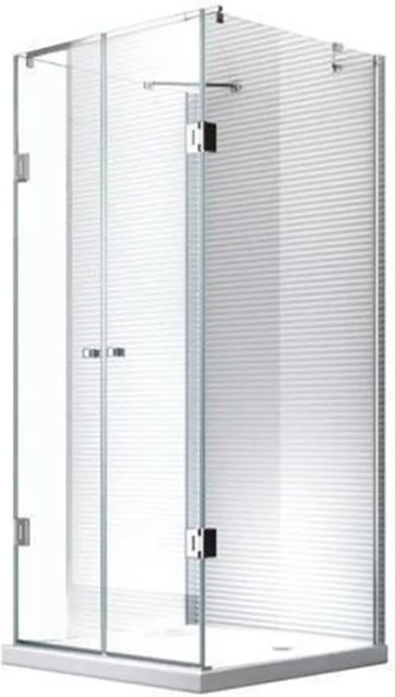 Glaszentrum Hagen Ares U-Duschkabine in Silber und Transparent, B/T/H: 80 x 80 x 195 cm - Bild 1