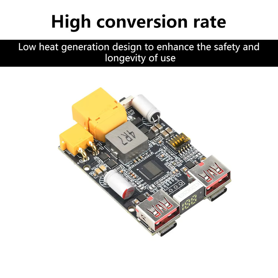occkic 100W Schnelllade-Modul für mobile Stromversorgung, unterstützt 2-7S Lithium-Batterien und Lithium-Eisenphosphat - Bild 3
