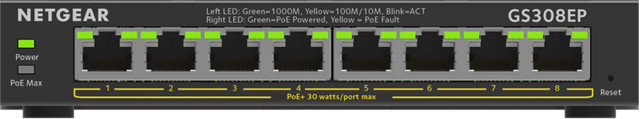 Netgear GS308EP Ethernet Switch in Schwarz - Bild 1