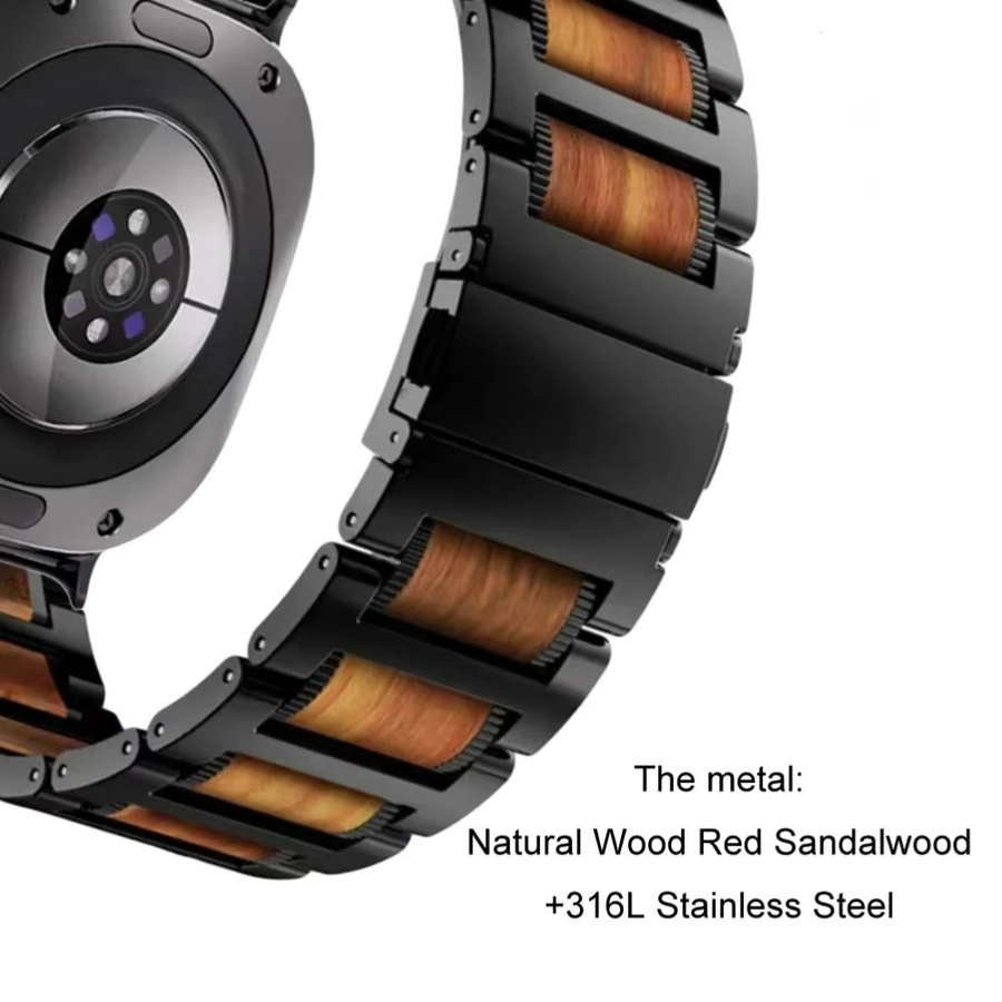 Uhrenarmband Edelstahl, Schwarz, Unisex, für Samsung Galaxy Watch Ultra 47 mm - Bild 2