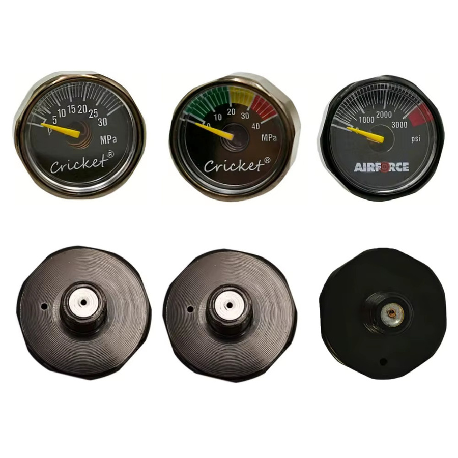 Mini Mikro Manometer mit HPA M8 x 1 Gewinde für 30 oder 40 MPA / 6000 PSI Cricket Airforce - Bild 3