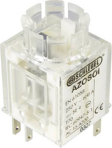 Georg Schlegel Tastkontaktgeber Not-Halt selbstüberwachend mit 2Ö + 1S Kontaktgeber und Flachstecker 2,8mm x 0,8mm in transparent - Bild 1