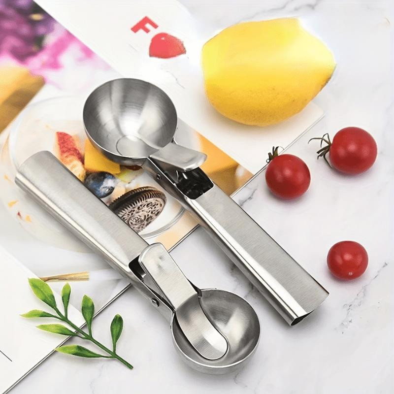 LChome Eisportionierer aus Edelstahl in Silber mit ergonomischem Auslöser für Gelato und gefrorenen Joghurt - Bild 6