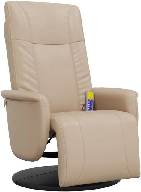 vidaXL Massagesessel mit Fußteil in Cappuccino-Braun aus Kunstleder - Bild 1