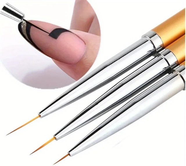 FUMOSIK Nail Art Liner Pinsel Set, 3 Stück - Bild 1