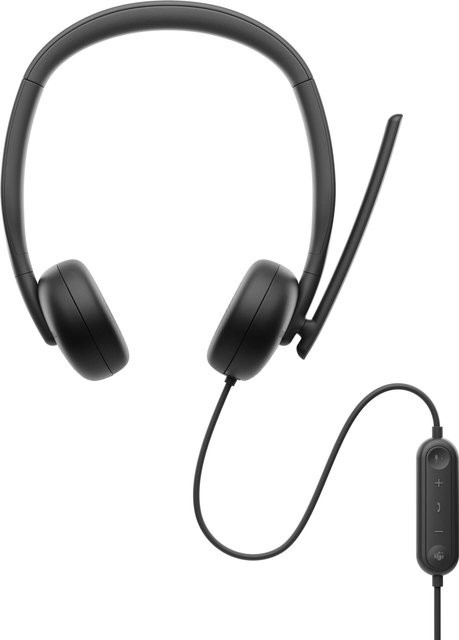 Dell Wired Headset WH3024 On-Ear Headset in Schwarz mit USB-C und USB-A Anschluss, zertifiziert für Microsoft Teams und Zoom - Bild 1