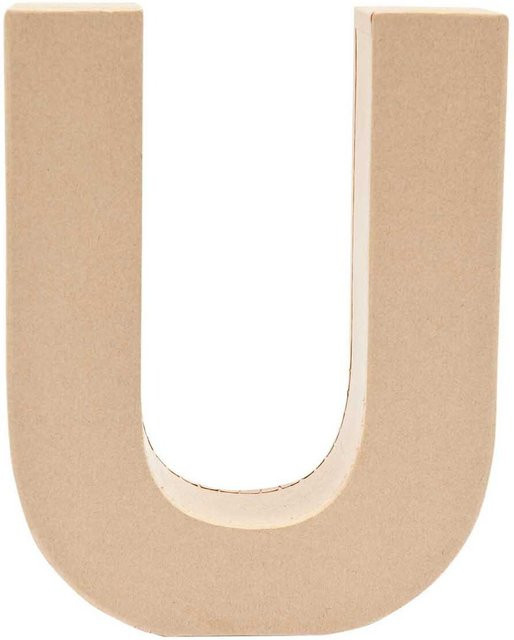 Rico Design 3D Papp-Buchstabe U stehend aus Pappe, Höhe: 17,5 cm - Bild 1