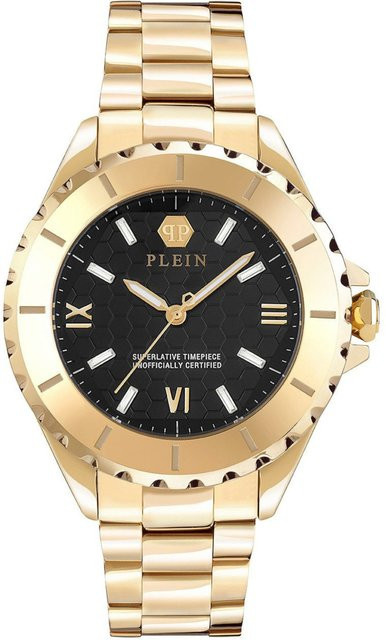 Philipp Plein Damenuhr Rock Couture, Quarz, Edelstahl, Schwarz, 38 mm - Bild 1