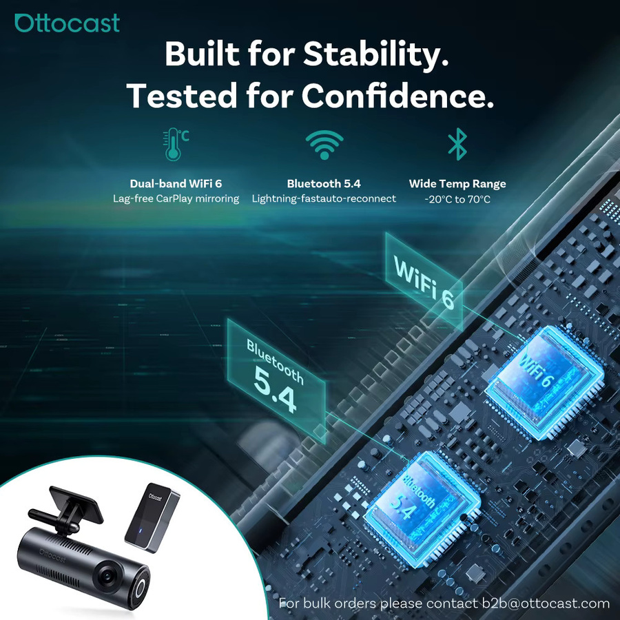 Ottocast Ottosafe Cam 2-in-1 Carplay und Android Auto Adapter mit Dashcam in Schwarz - Bild 4