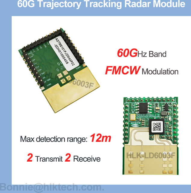 Hi-Link LD6003F Outdoor-Personenortungs-Radarmodul 60GHz mit UART-Schnittstelle in Grün - Bild 1
