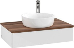 V&B Waschtischunterschrank Antao ohne Frontstruktur in Weiß, B/T/H: 80 x 50 x 19 cm - Bild 1
