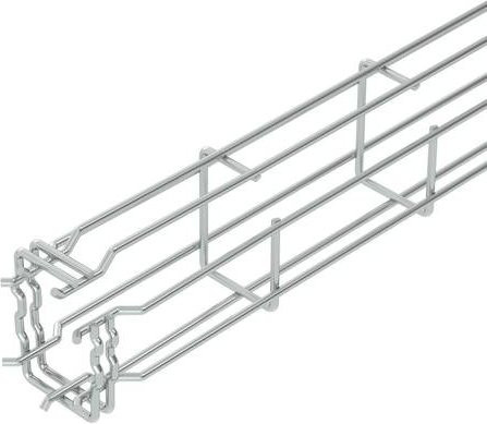 OBO Bettermann Gitterrinne 6005538 aus Edelstahl in Silber, B/H/L: 50,00 mm x 75,00 mm x 3 m - Bild 1