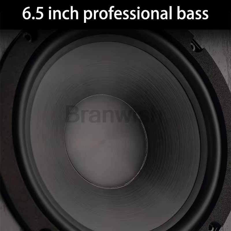 Branwish Passive Regallautsprecher in Schwarz, 6,5-Zoll Zwei-Wege-Surround-Sound Soundbox mit 100W*2 und 8 Ohm für Heimkino und Studio - Bild 4