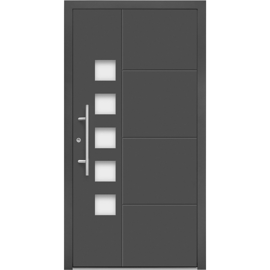 Splendoor Moderno M520/P Aluminium-Haustür mit Glaseinsatz in Anthrazit Metallic, B/H: 110 x 210 cm, Anschlag Links - Bild 2