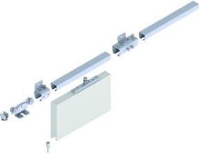 HELM WOELM Wandmontage in Silber, Breite: 2000 mm, Tragkraft: 400 kg - Bild 1