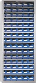 Kappes Ordnungsschrank Mod. 23 ohne Türen, grau, wandmontiert, Stahl und Kunststoff, B/T/H: 160,0 x 69,0 x 28,5 cm - Bild 1