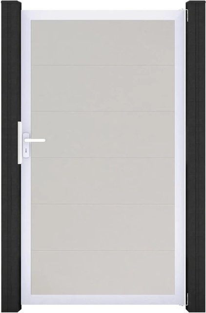 GroJa Steckzaun Tor BasicLine Universal-DIN EV1 in Weiß - Bild 1
