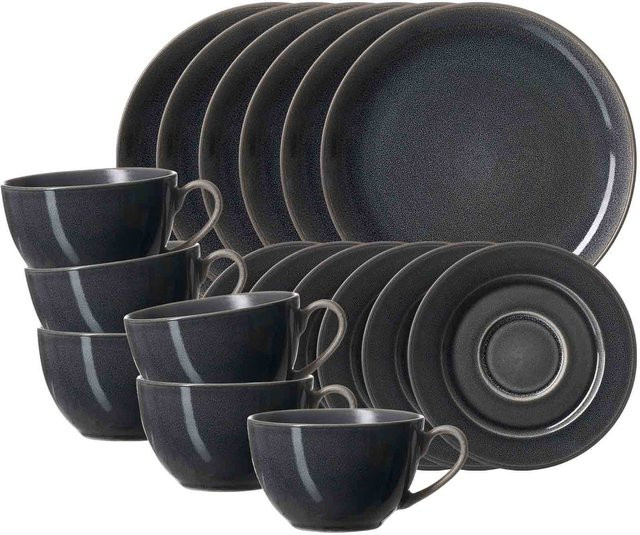Ritzenhoff & Breker Kaffeeservice Toledo 18-teilig aus Keramik in Grau - Bild 1