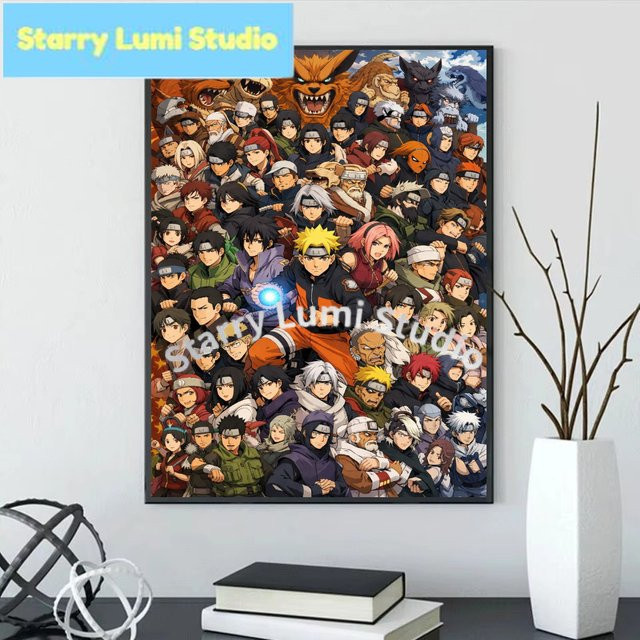 KAYOU Naruto 5D Diamantmalerei DIY Mosaik Kreuzstich Wanddekoration Multicolor B: 30,0 cm, H: 20,0 cm, T: 20,0 cm - Bild 1