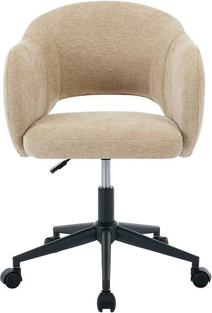 Acacilio Bürostuhl ohne Armlehnen in Beige mit Rollen für Home-Office und Erwachsene, Breite: 56,5 cm - Bild 1