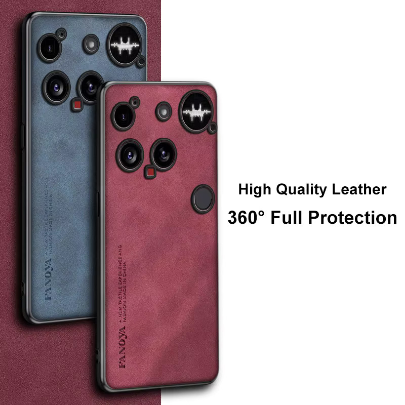 Luxus PU Leder Schutzhülle für Nothing Phone 3A Pro und Nothing Phone 3 5G, Stoßfeste Matte Silikon Rückseite, Mehrfarbig - Bild 2