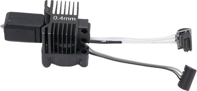 Bambu Lab Hot End Set aus gehärtetem Stahl mit Lüfter, Thermistor und Keramikheizer für P1P und P1S 3D-Drucker, 0,4 mm, Schwarz - Bild 1