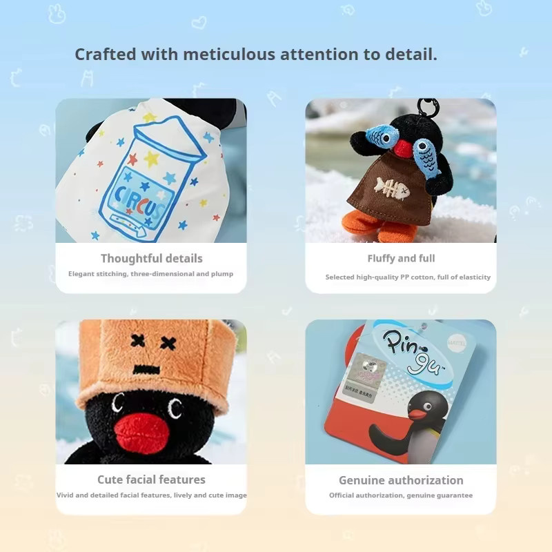 Fondjoy Pinguin-Familie Versteckspiel-Serie, Plüsch-Blindbox-Spielzeug, Taschenanhänger, Schlüsselanhänger - Bild 2