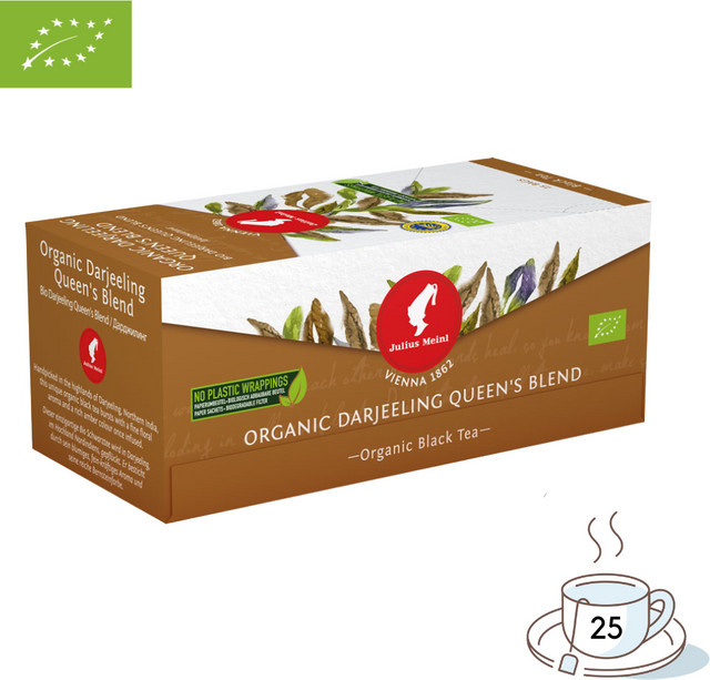 Julius Meinl Darjeeling Queen's Blend, Schwarztee, Teebeutel, 25 Stück - Bild 1