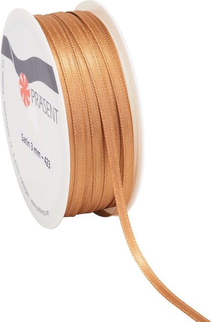 Satinband aus Polyester in Gold, Breite: 0,3 cm - Bild 1