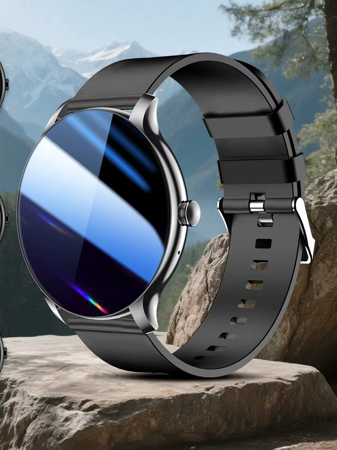 LAXASFIT Outdoor-Sport-Smartwatch in Schwarz mit Bluetooth, Telefonfunktion und Musikwiedergabe für Fitness-Tracking - Bild 7