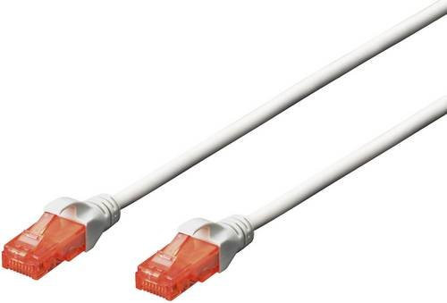 Digitus RJ45 Netzwerkkabel CAT 6 U/UTP Patchkabel Ethernet LAN Weiß, Länge: 0,25 m - Bild 1