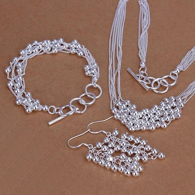 Schmuck-Set 925 Silber, Perle, Damen, Vintage - Bild 1