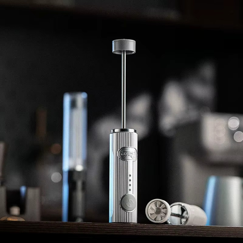 Wiederaufladbarer elektrischer Milchaufschäumer MIJIA in Silber aus Edelstahl als tragbarer Handheld-Getränkemixer und Eierschläger - Bild 2