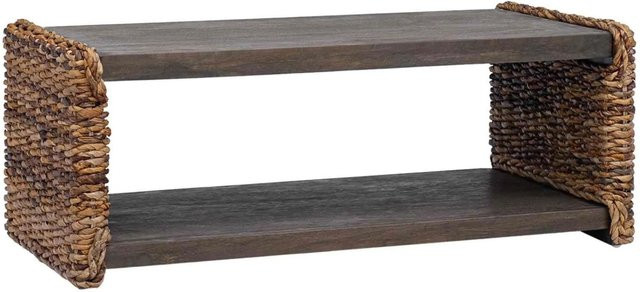 vidaXL Couchtisch aus massivem Mahagoni Holz in Braun, modern und rechteckig, B/T/H: 90 x 45 x 35 cm - Bild 1