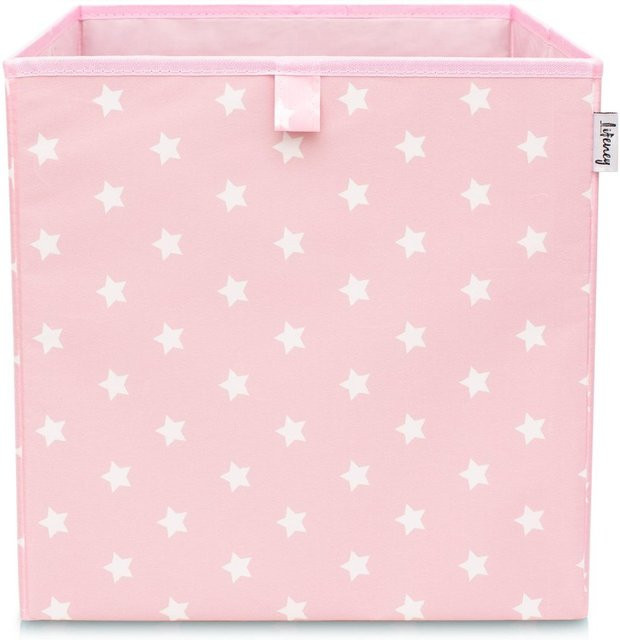Lifeney Aufbewahrungsbox Sterne in Pink und Weiß, B/T/H: 33 x 33 x 33 cm - Bild 1