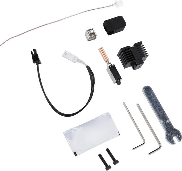 QIDI Hotend Kit Keramik Extruder Druckkopf Ersatzbaugruppe mit gehärteter Stahldüse in Schwarz für FDM-Drucker - Bild 1