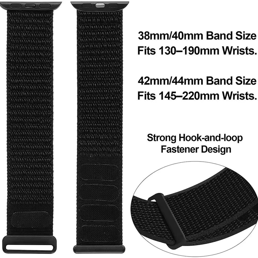 Nylon-Schlaufenarmband für Apple Watch, Unisex - Bild 3