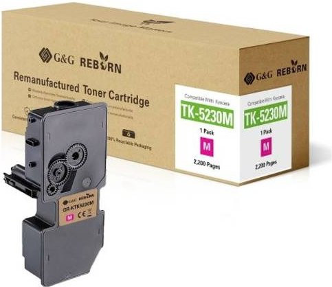 G&G Toner Cartridge Magenta kompatibel mit Kyocera TK-5230M, remanufactured, 2200 Seiten - Bild 1