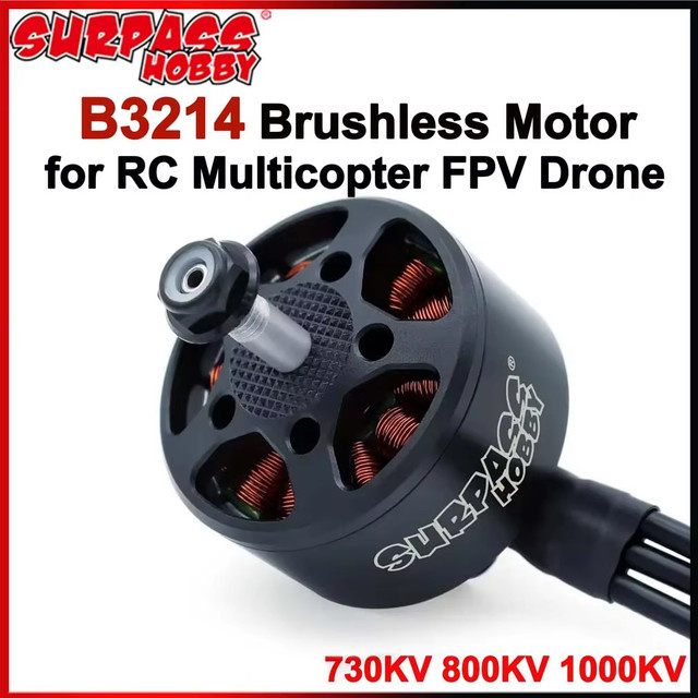 Surpass Hobby B3214 Bürstenloser FPV Motor in Schwarz für RC Racing Drone und Freestyle DIY-Projekte - Bild 1