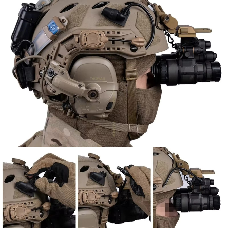 NVG-Stromadapter-Basis für Nachtsichtgeräte-Akkupack in Schwarz, taktische Kabelanschluss-Halterung für Airsoft-Helme - Bild 4