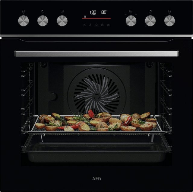 Aeg Einbau Elektroherd OU5PE42AB in Schwarz mit 71 l Volumen, Heißluftgrill, Pyrolyse-Selbstreinigung und Energieeffizienzklasse A+ - Bild 1