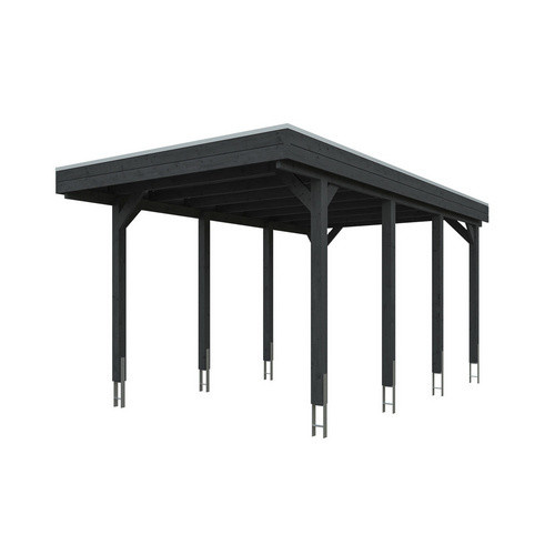 SKANHOLZ Carport Friesland aus Fichte mit Stahl-Dachplatten in Anthrazit und Schwarz, B/T: 555 x 320 cm - Bild 3