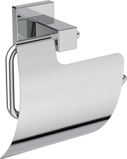 Ideal Standard Papierrollenhalter IOM Cube mit Deckel in Chrom, Wandmontage, B/T/H: 155 x 66 x 145 mm - Bild 1