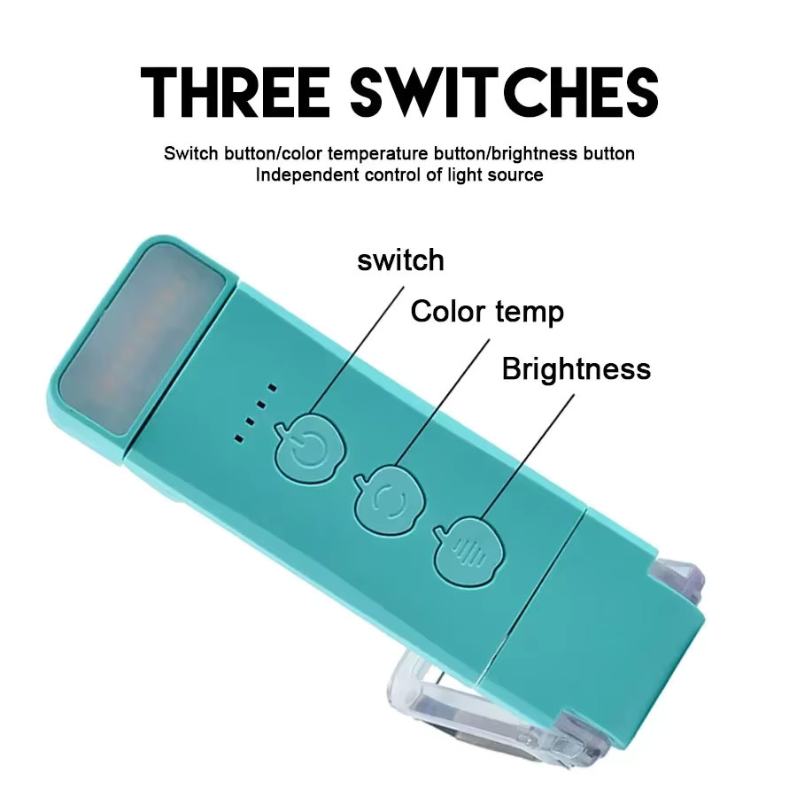 KDULIT Wiederaufladbare Clip-on Buchleuchte in Blau mit 3 Lichtfarben und augenschonender LED-Technik - Bild 2