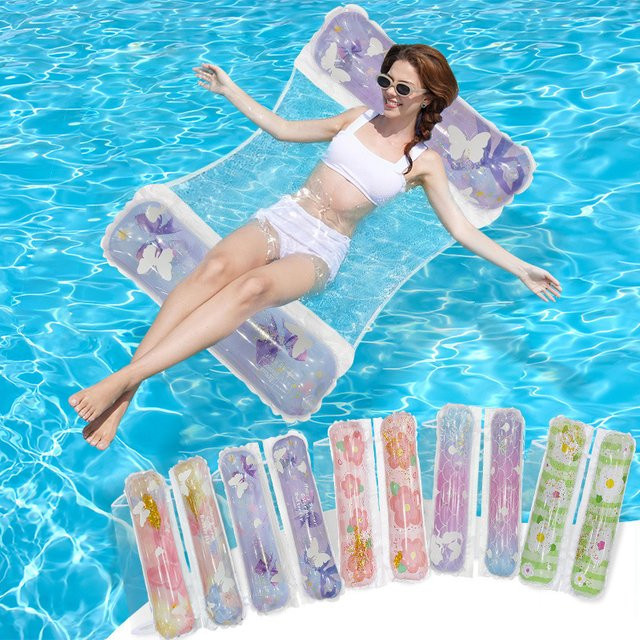 CatXaa Aufblasbare Meerjungfrauen-Wasserliege für Erwachsene aus grünem PVC mit Zweirohr-Design - Bild 1